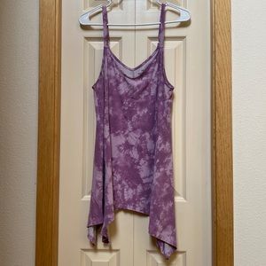 Torrid Pink Tie Dye Sharkbite Hem Tank